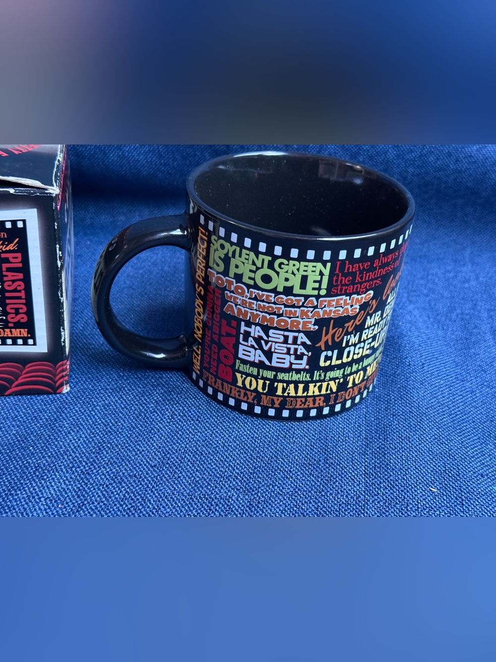 The Unemployed Philosophers Guild Classic Movie Mug Famous Quotes Gift Cup NIB